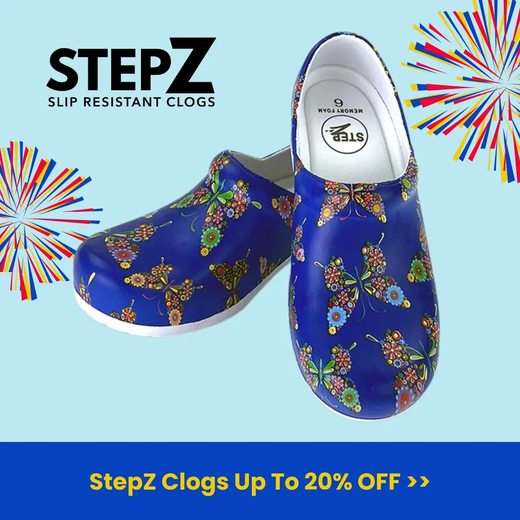 Save up up to 20% on Slip Resistant Nursing Shoes from StepZ only at Scrub Pro Uniforms.