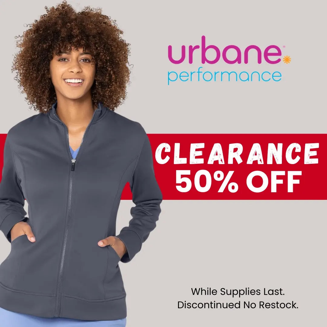 Urbane Performance is on clearance at Scrub Pro Uniforms for 50% off while supplies last.