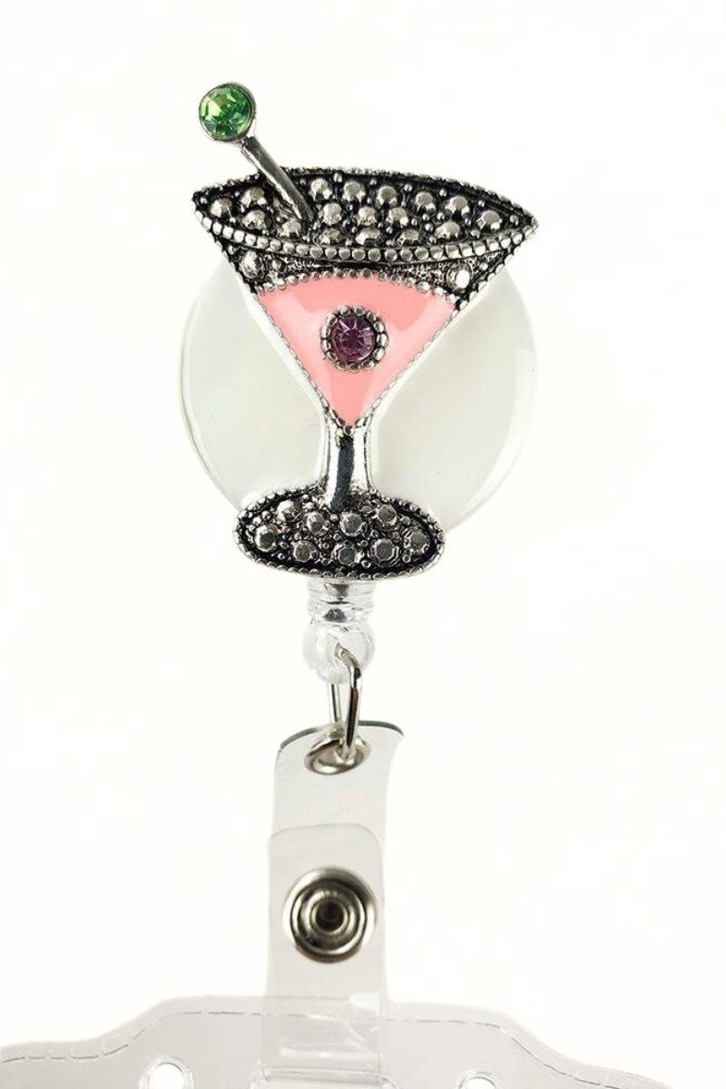 The Badge Reel with ID Holder in Martini featuring 25" retractable cord.