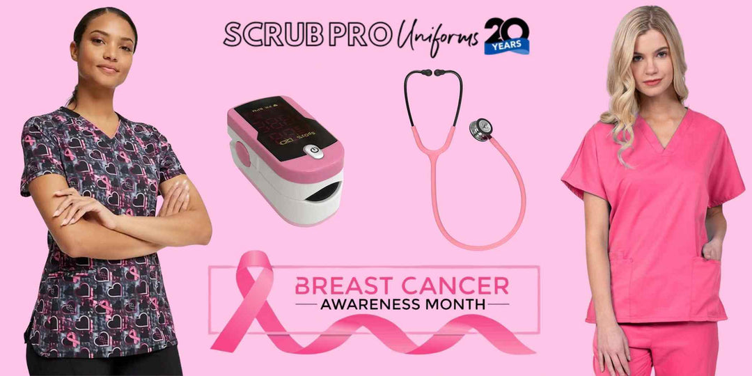 Breast cancer awareness scrubs & more at scrub pro uniforms.