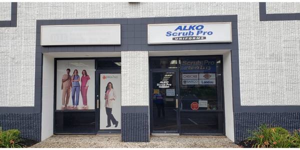 The Scrub Pro Uniforms storefront at our Belair, Maryland location.