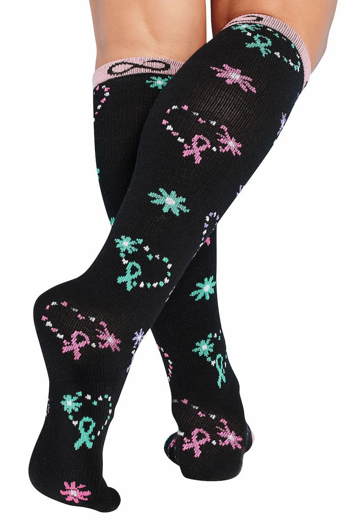 The Infinity Women's Kickstart Compression Socks in Care For All featuring unique blended fabric comprised of 40% bamboo, 35% wool and 25% polyester.