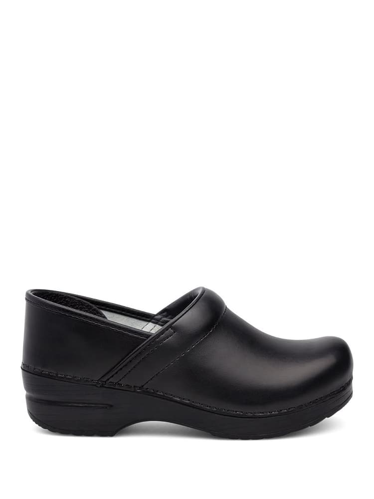 Dansko Professional Nurse Shoes in Black Box featuring Patent-pending stapled construction.