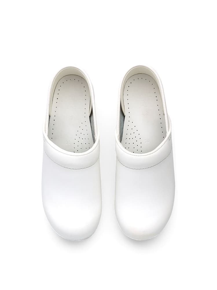 Dansko Professional Nurse Shoes in White Box featuring Padded instep collar.