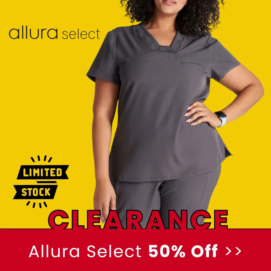 Allura Select scrubs by Cherokee are on sale for 50% off at Scrub Pro Uniforms. While supplies last.