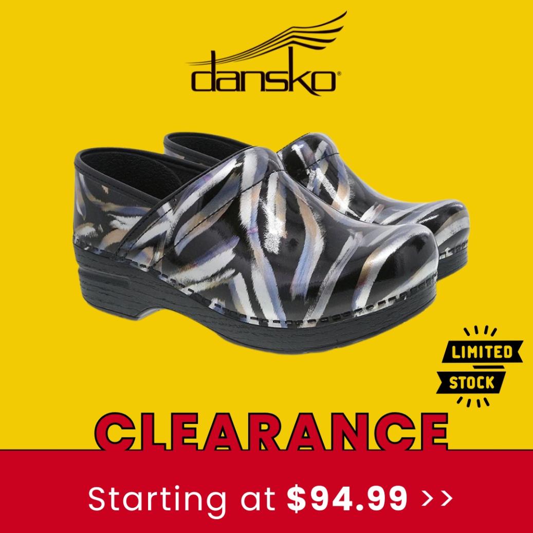 Dansko Nursing Shoes are on clearance at Scrub Pro Uniforms starting as low as $94.99.