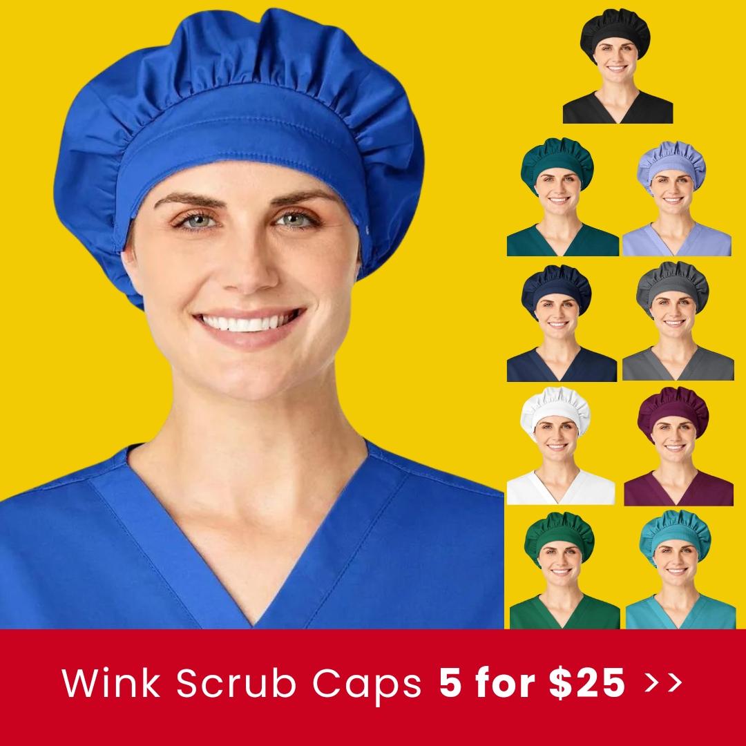 WonderWink Bouffant Scrub Caps are on sale at Scrub Pro for 5 for $25.