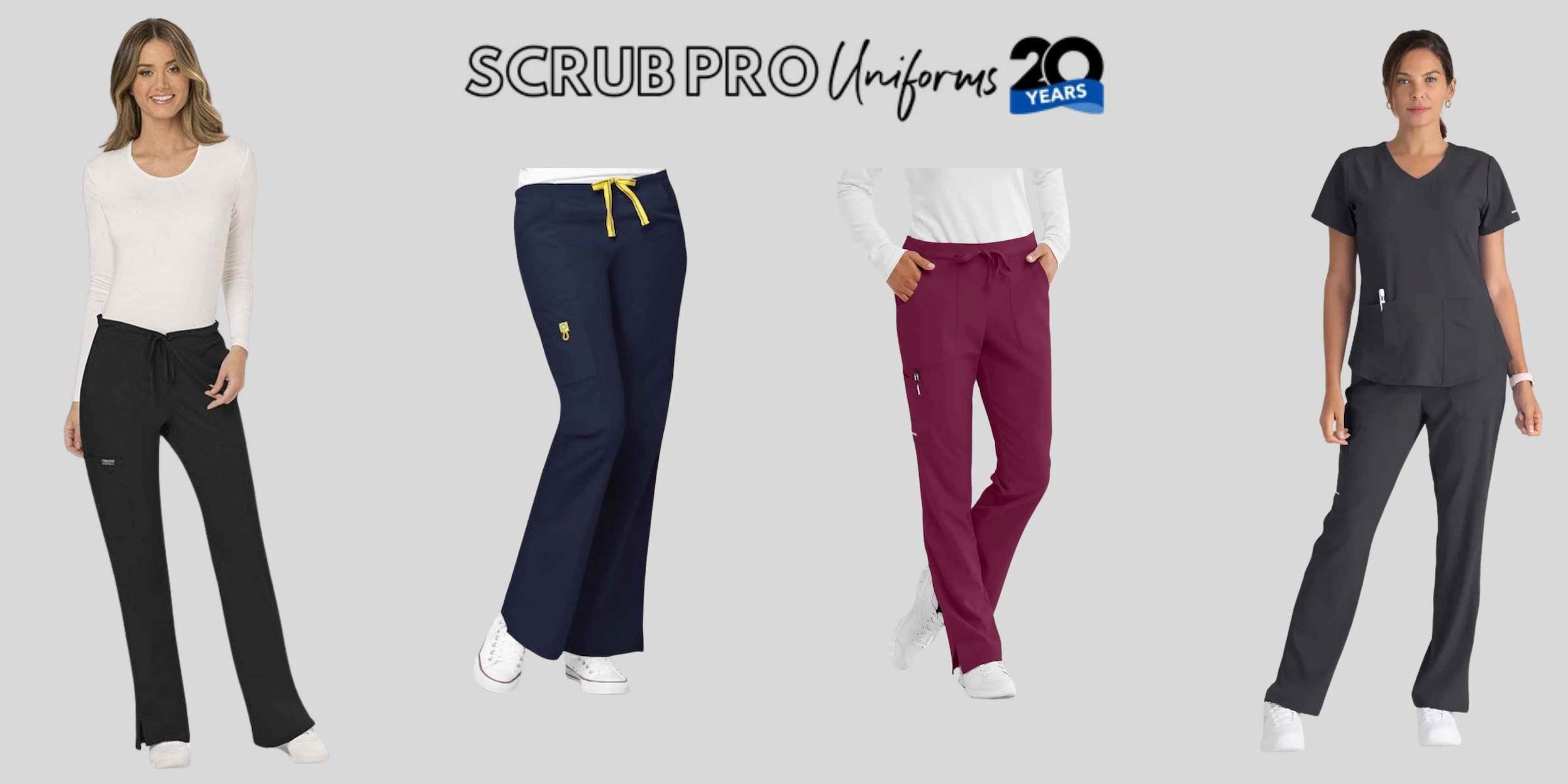 Flare leg scrub pants for women at Scrub Pro Uniforms