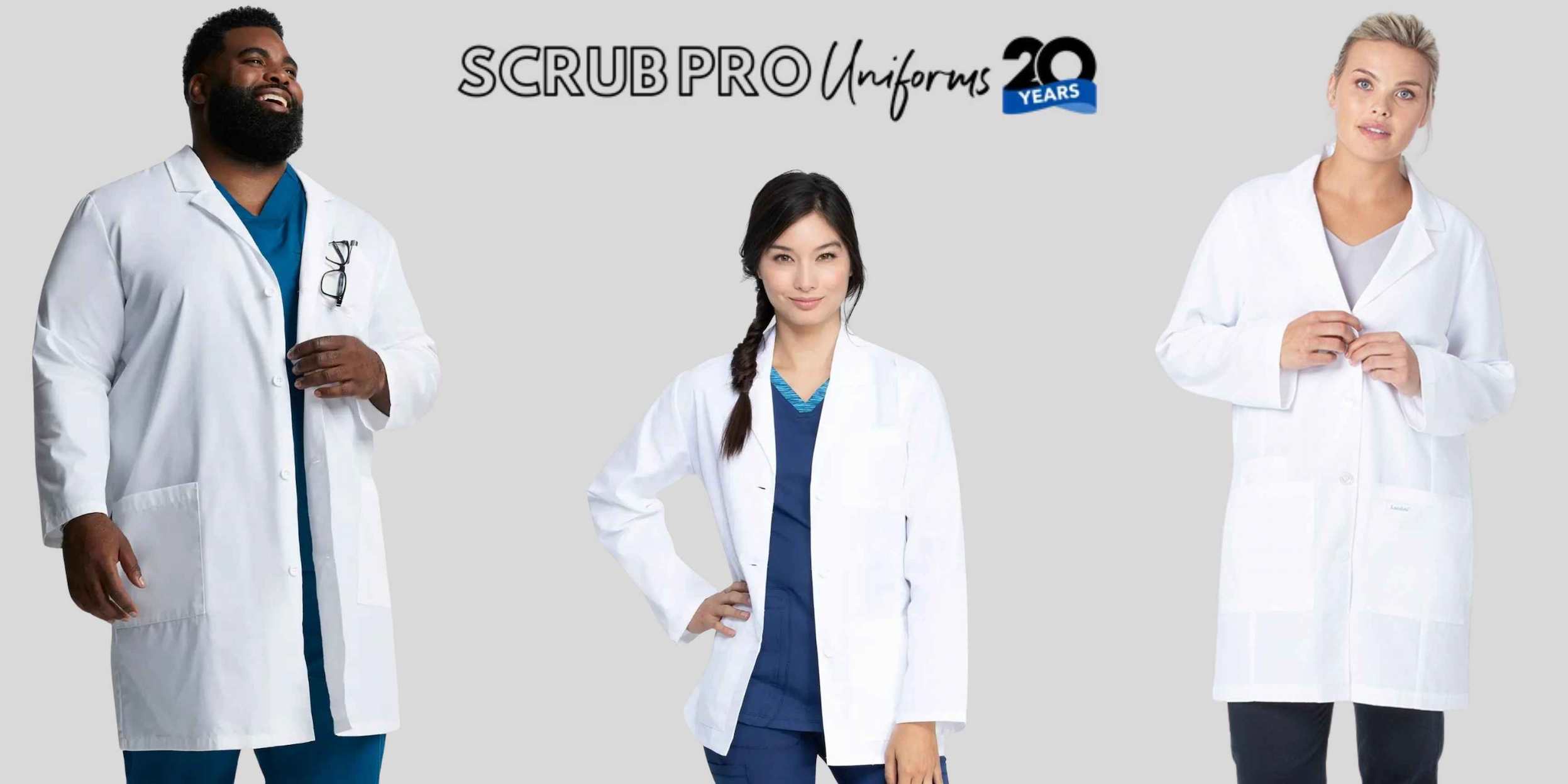 Lab coats for men and women at Scrub Pro Uniforms.