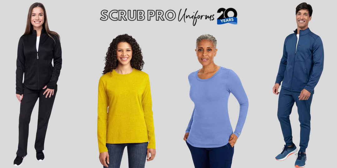 Long sleeve jackets and t-shirts at Scrub Pro Uniforms.