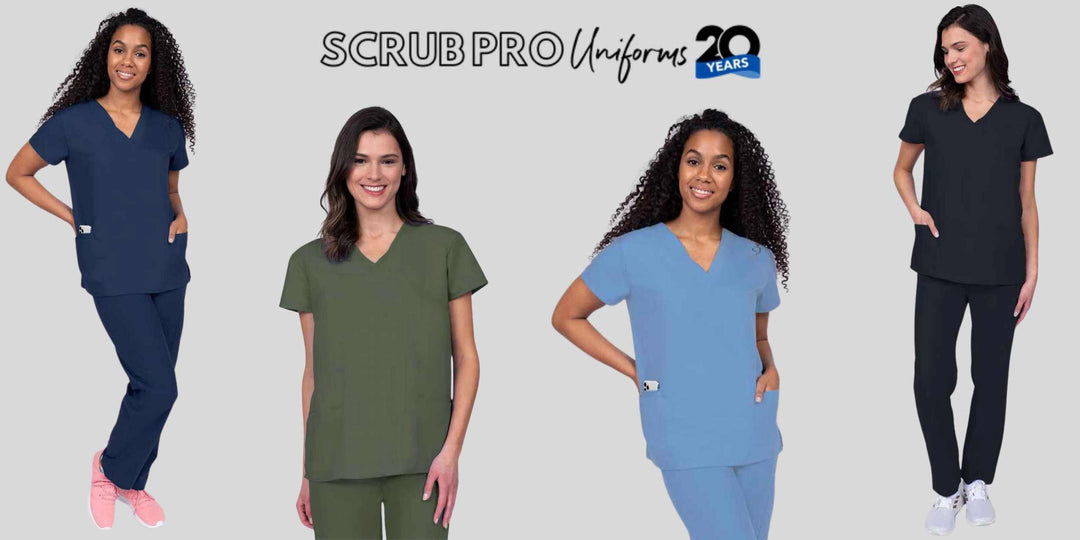 Luc Scrubs by MedWorks solid scrub tops at Scrub Pro Uniforms.