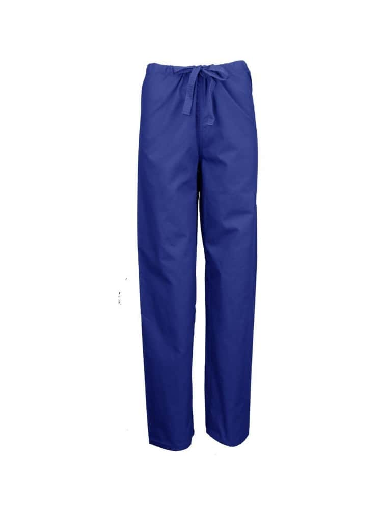 The Pocketless Unisex Drawstring Cargo Scrub Pant in royal size 2XL on a plain white background.