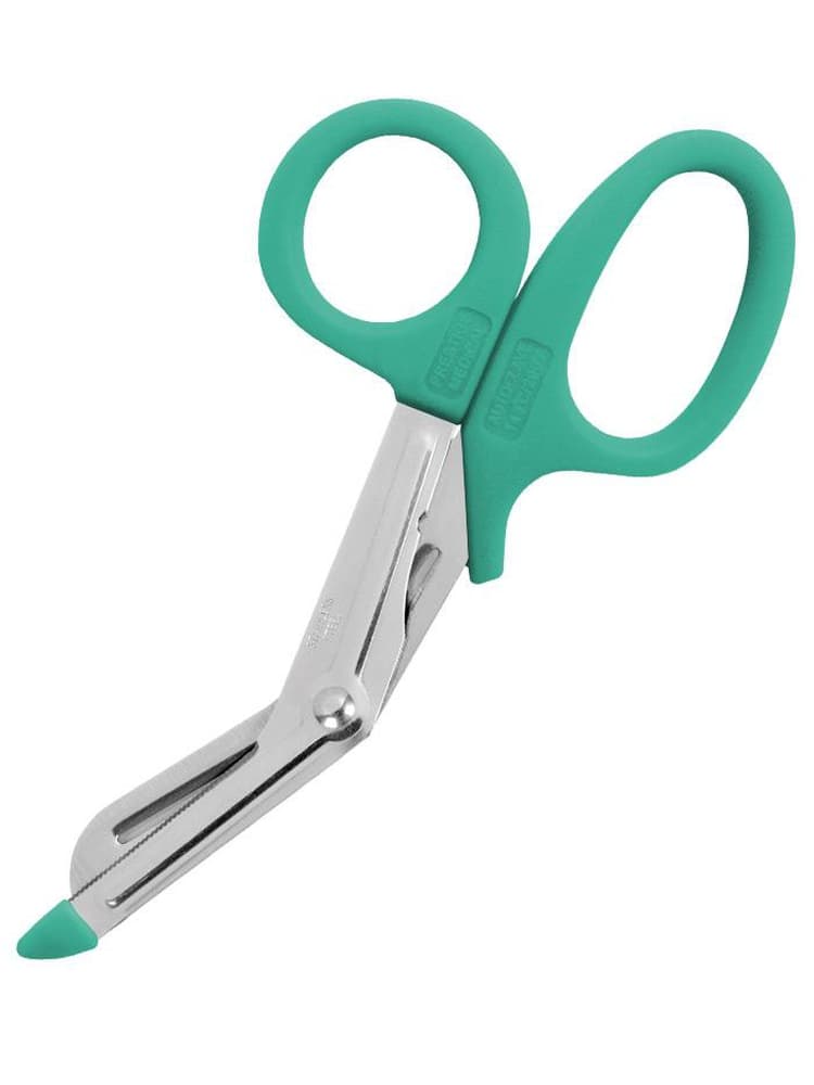 The Prestige Medical Nurse Utility Scissor in Teal on a solid white background.