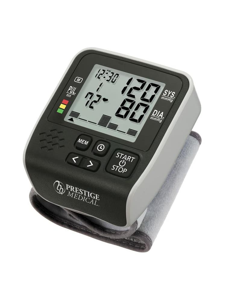 An image of the Prestige Medical Fully automatic digital blood pressure & pulse rate monitor that measures from the wrist.