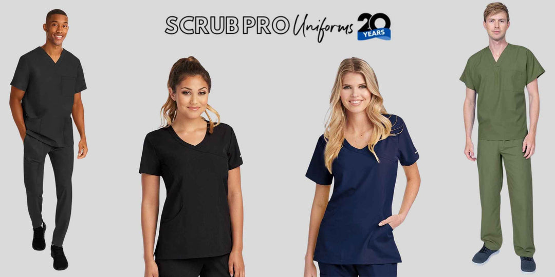 Solid-color scrub tops for men & women at scrub pro uniforms