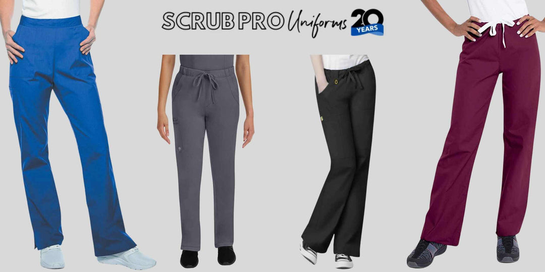 Straight leg scrub pants at Scrub Pro Uniforms.