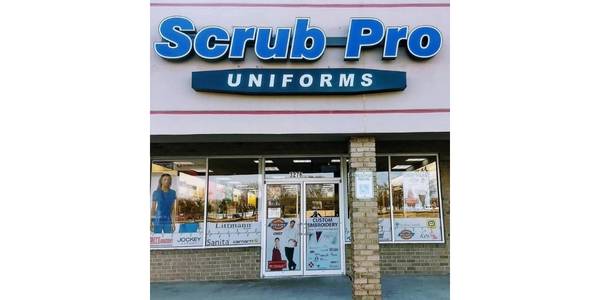 The Scrub Pro storefront at our Shoppers World in Waldorf, Maryland.