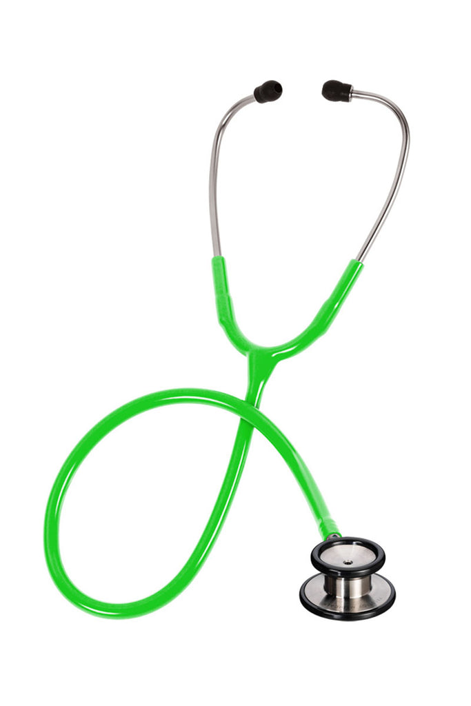 An image of the Prestige Medical Clinical I Stethoscope in Neon Green featuring thick-walled PVC tubing.