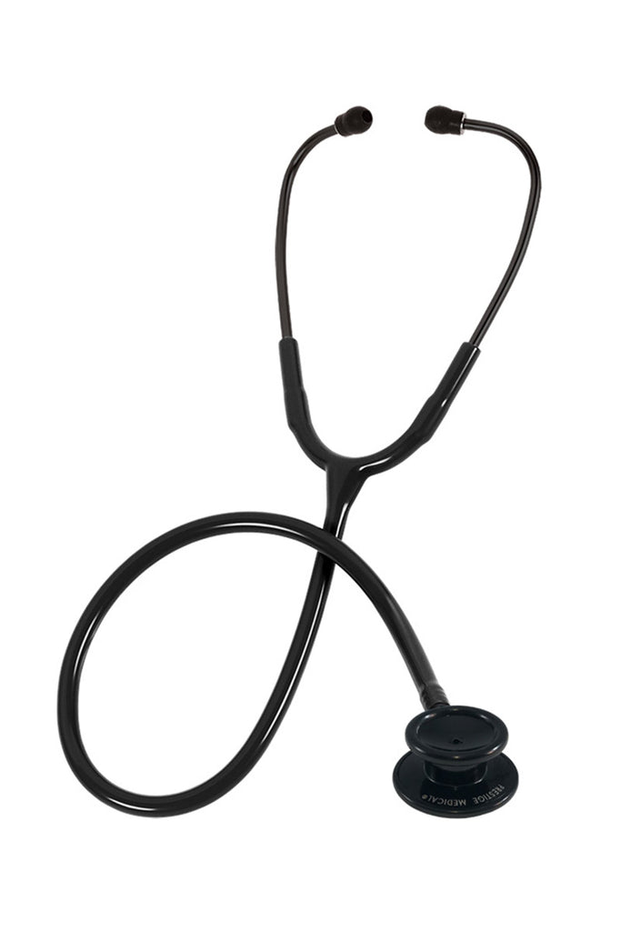 An of image of the Prestige Medical Clinical I Stethoscope in Stealth featuring a lifetime warranty.