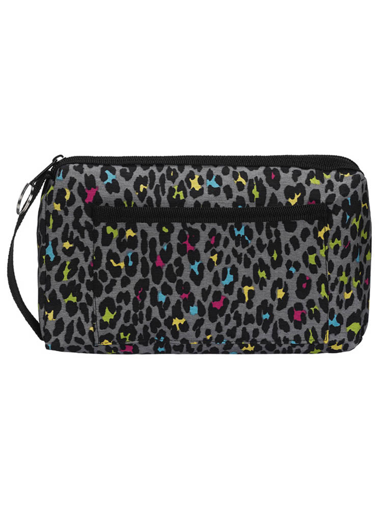The Compact Carrying Case from Prestige Medical in "Leopard Print Grey" featuring a water-resistant lining.