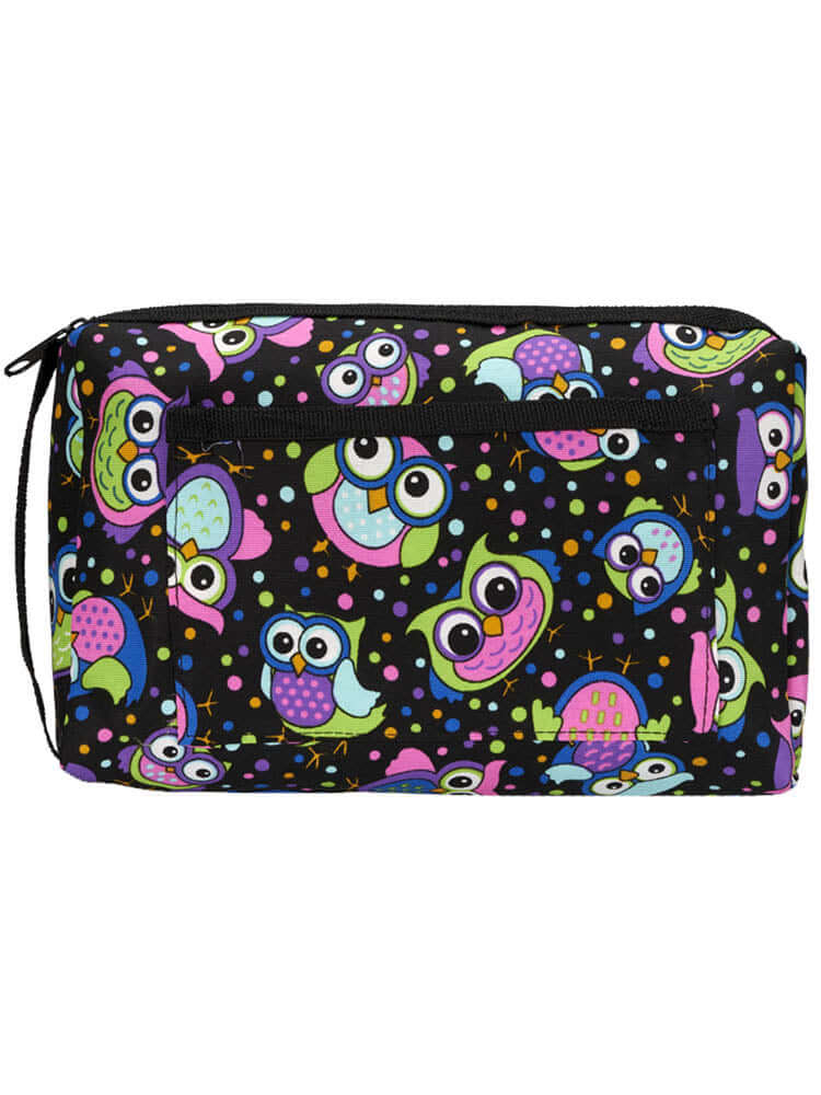 The Compact Carrying Case from Prestige Medical in "Party Owls Black" featuring a side, slip pocket.
