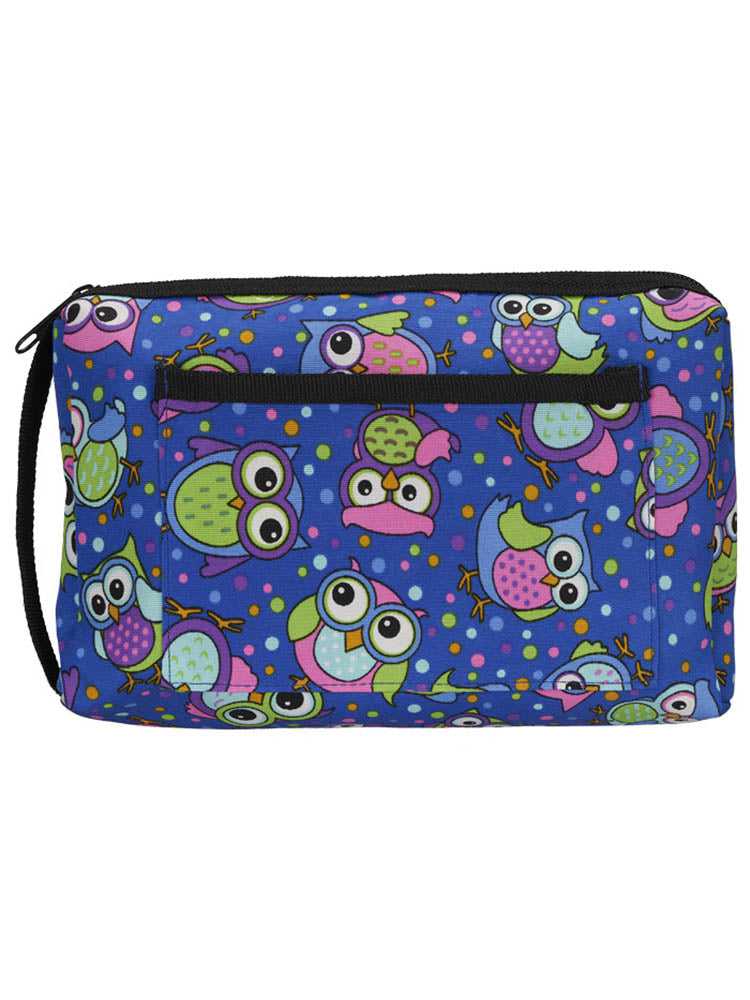 The Compact Carrying Case from Prestige Medical in "Party Owls Royal" featuring a nylon carrying strap.
