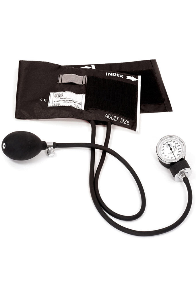A picture of the Prestige Medical Premium Aneroid Sphygmomanometer in Black.