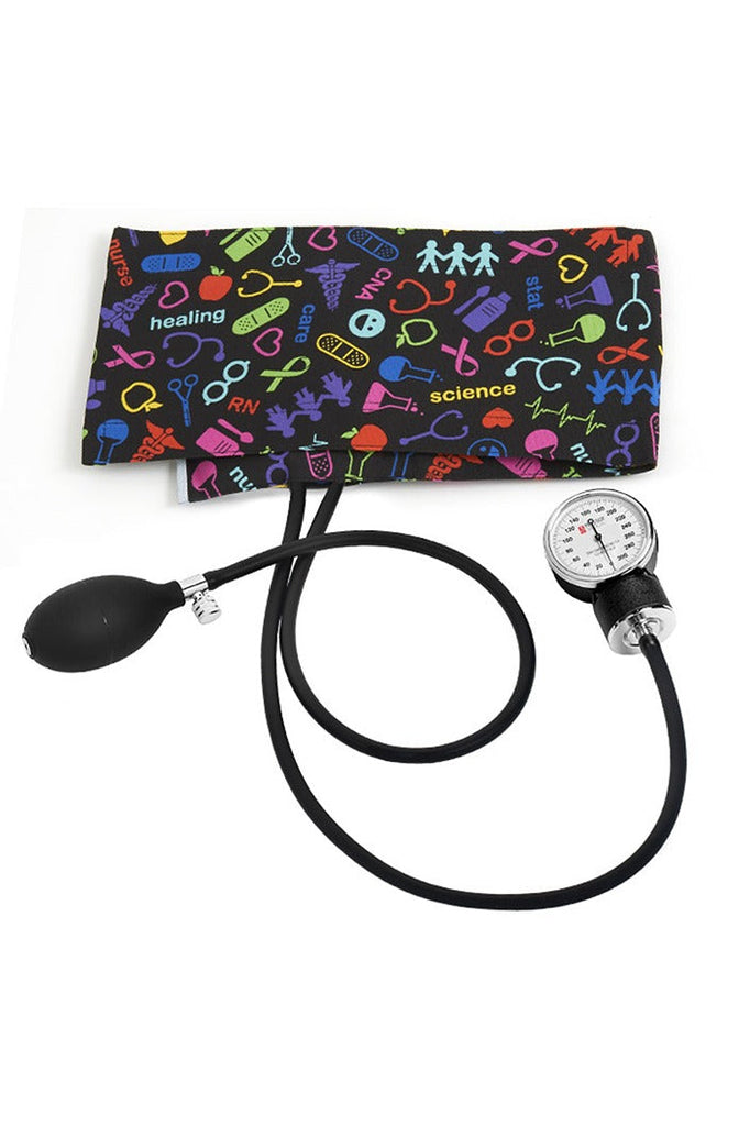 A picture of the Prestige Medical Premium Aneroid Sphygmomanometer in Medical Symbols Black.