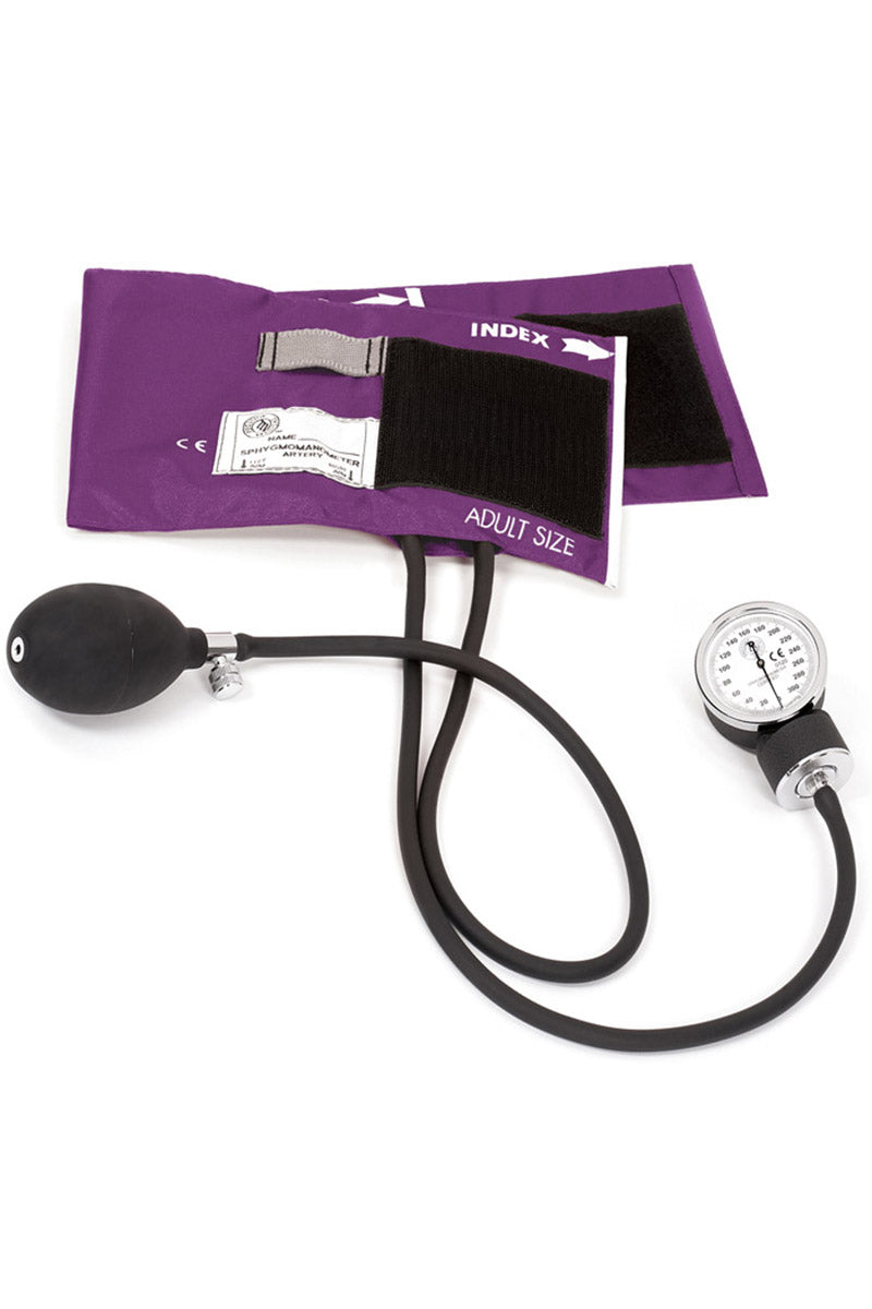 A picture of the Prestige Medical Premium Aneroid Sphygmomanometer in Purple.