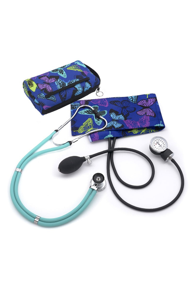 Prestige Medical Blood Pressure Cuff & Stethoscope kit in Butterflies Navy print