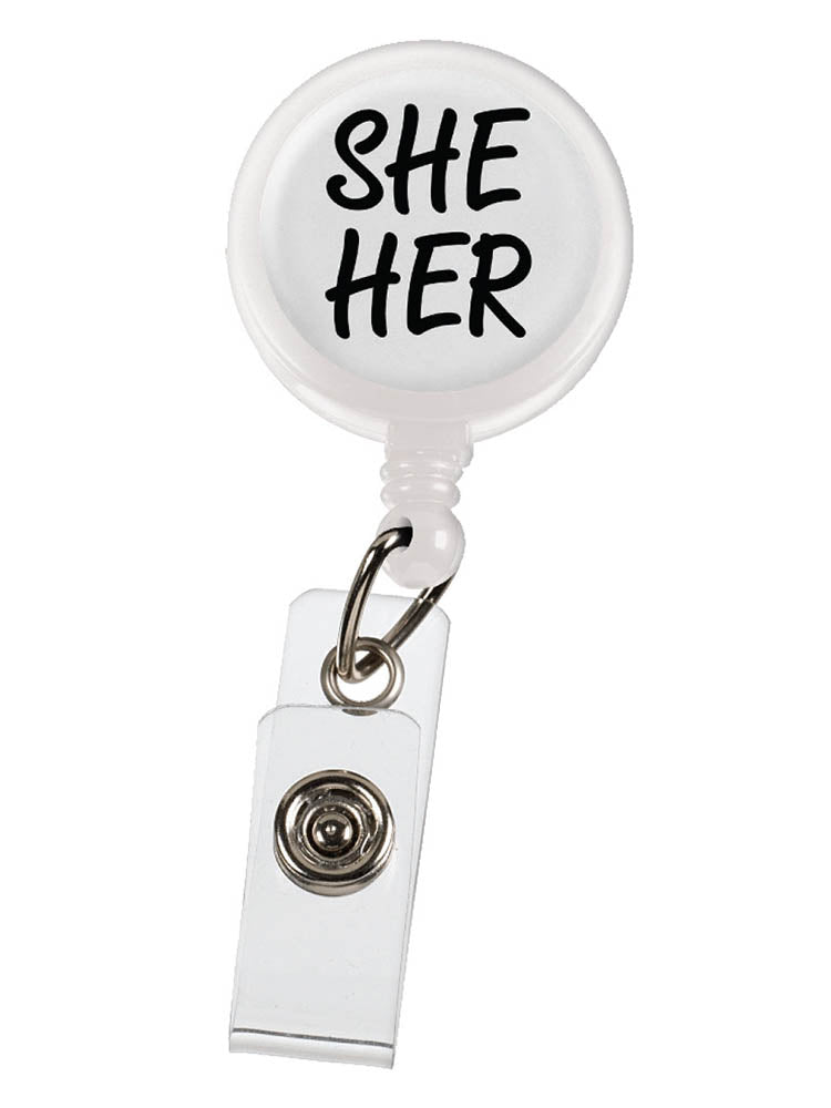 Prestige Medical Retractable ID Holder in "She\Her".