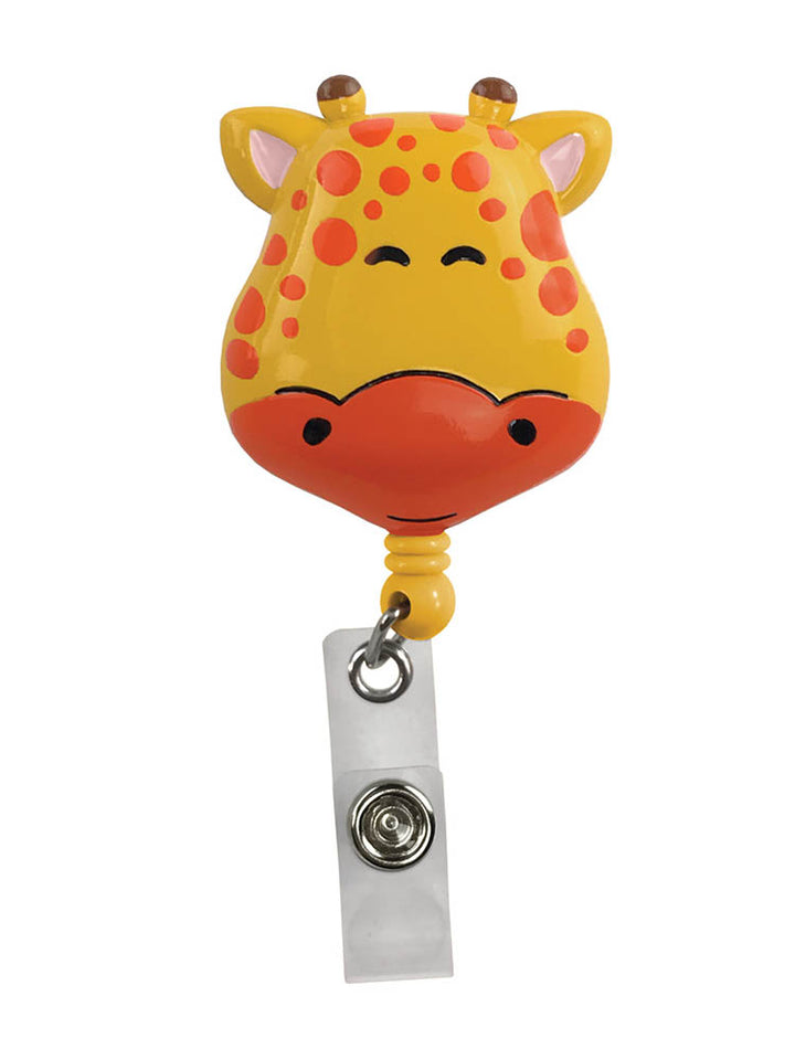 Prestige Medical Deluxe Retractzee ID Holder in Giraffe.