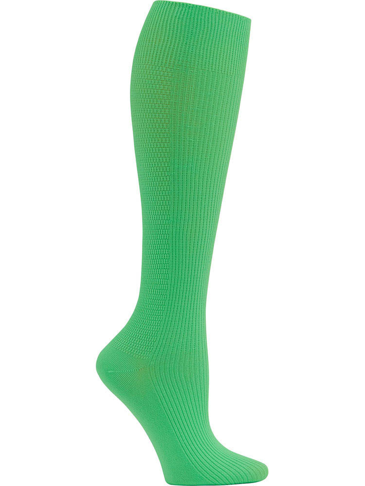 A Cherokee Women's True Support Compression Socks in Glitzy Green with 8-10 mmHg compression.