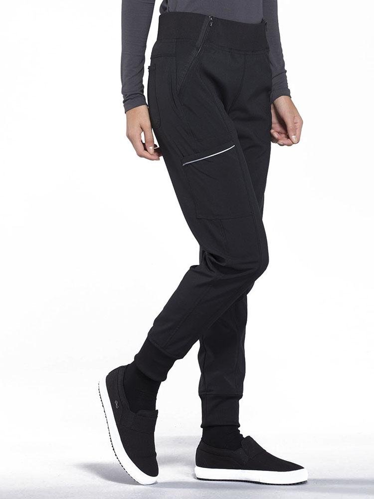 CHEROKEE Infinity Mid Rise Tapered Leg Drawstring Pants, CK100A, XS, Pewter  : : Clothing, Shoes & Accessories