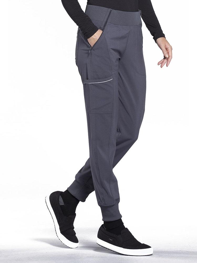 Infinity Women's Mid Rise Tapered Jogger Scrub Pant | Pewter - XXS