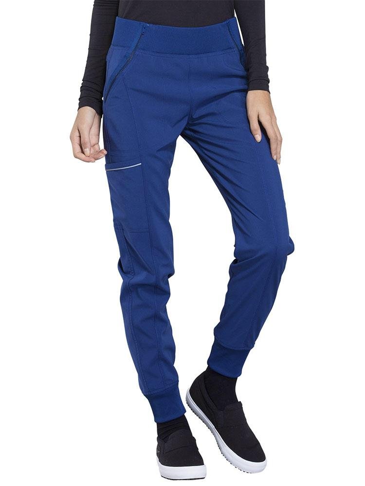 Cherokee Infinity Women's Mid Rise Tapered Jogger in royal featuring a Contemporary fit