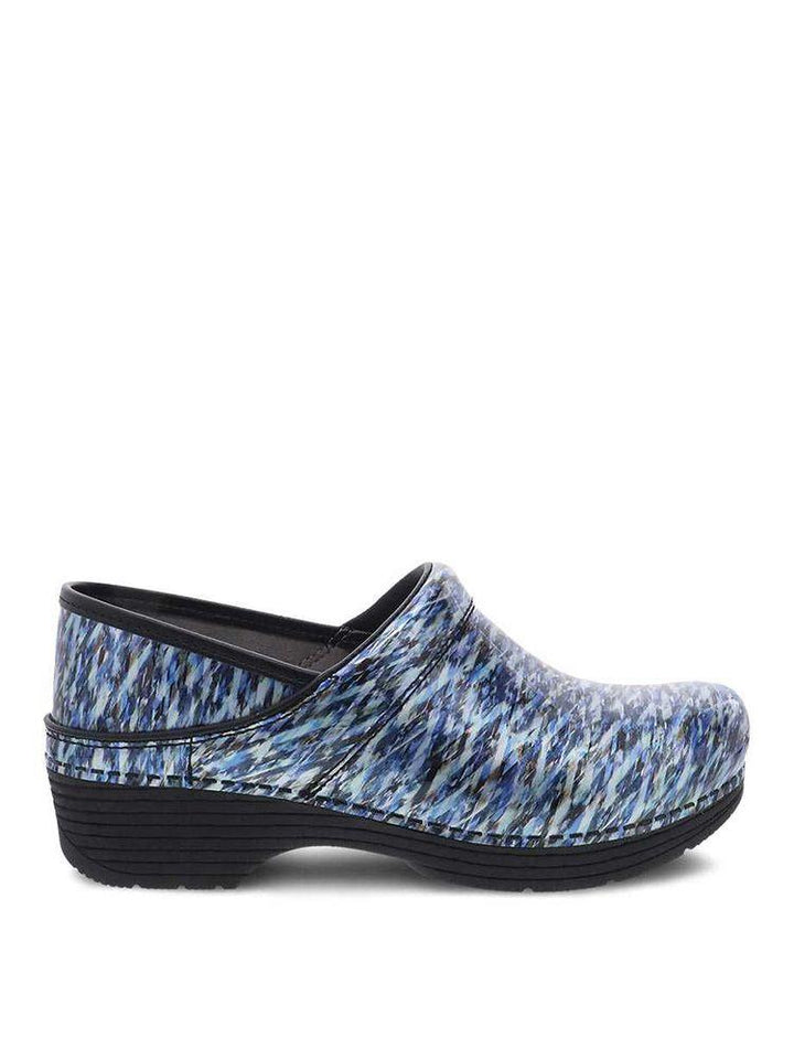 Dansko LT Pro Nurse Shoes in Blue Waves Patent featuring a Rocker bottom