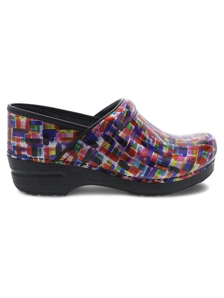 Dansko Professional Nurse Shoes in Color Block Patent have a 2 inch heel