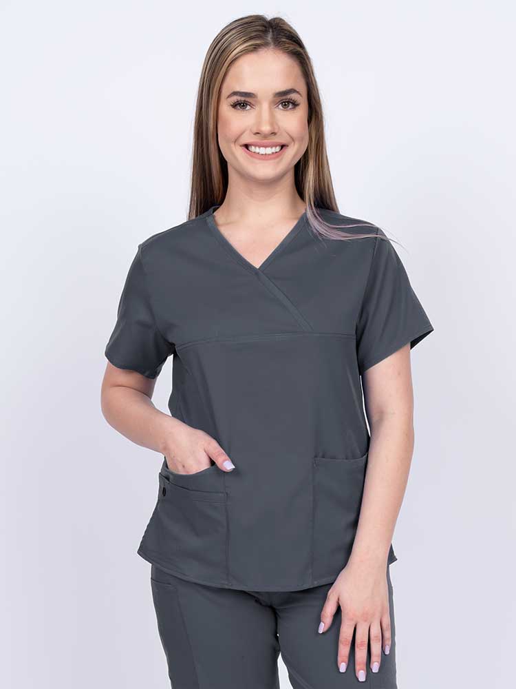 Epic by MedWorks Women's Y-Neck Scrub Top