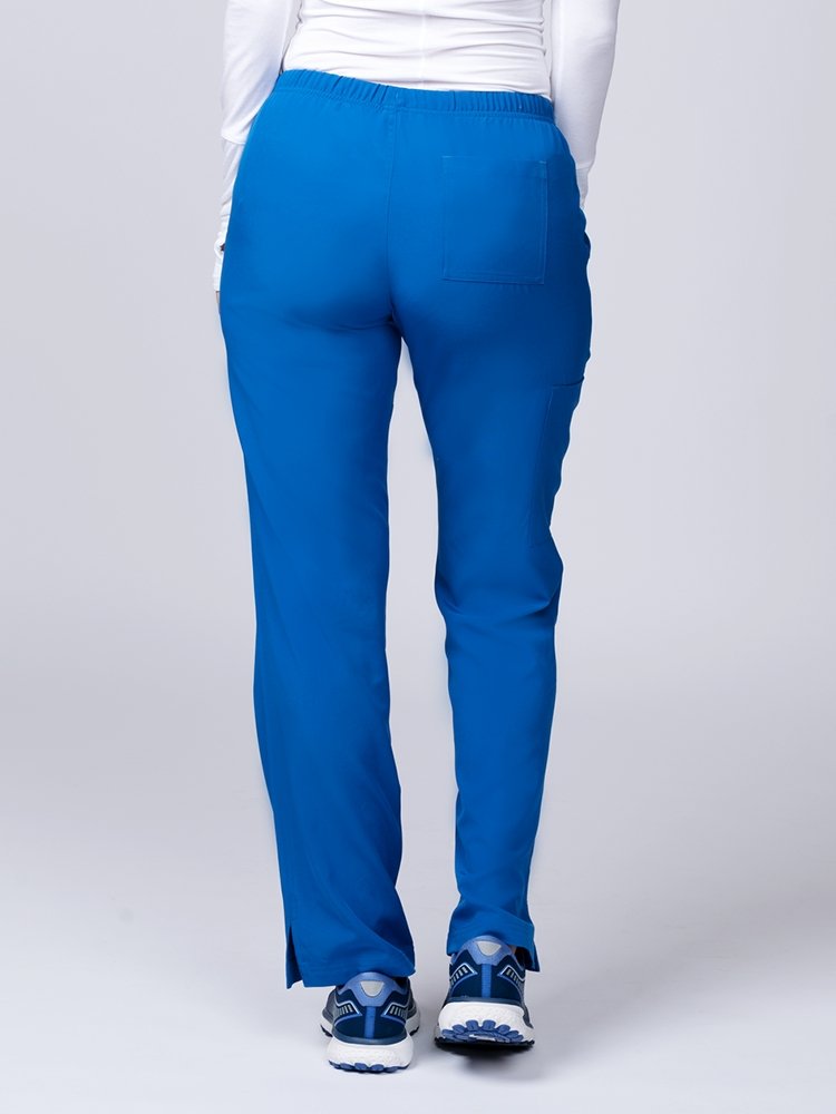 Meraki Sport Women's Elastic Waist Scrub Pant in royal featuring 4-way stretch fabric easy mobility