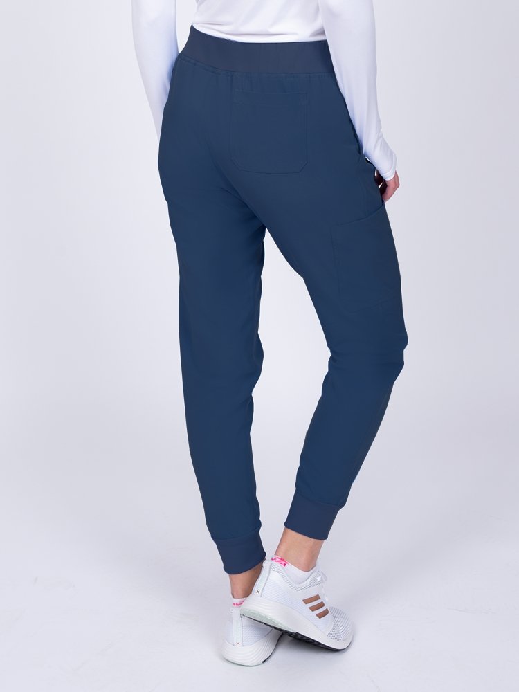 Meraki Sport Women's Jogger Scrub Pant in navy featuring 1 back pocket