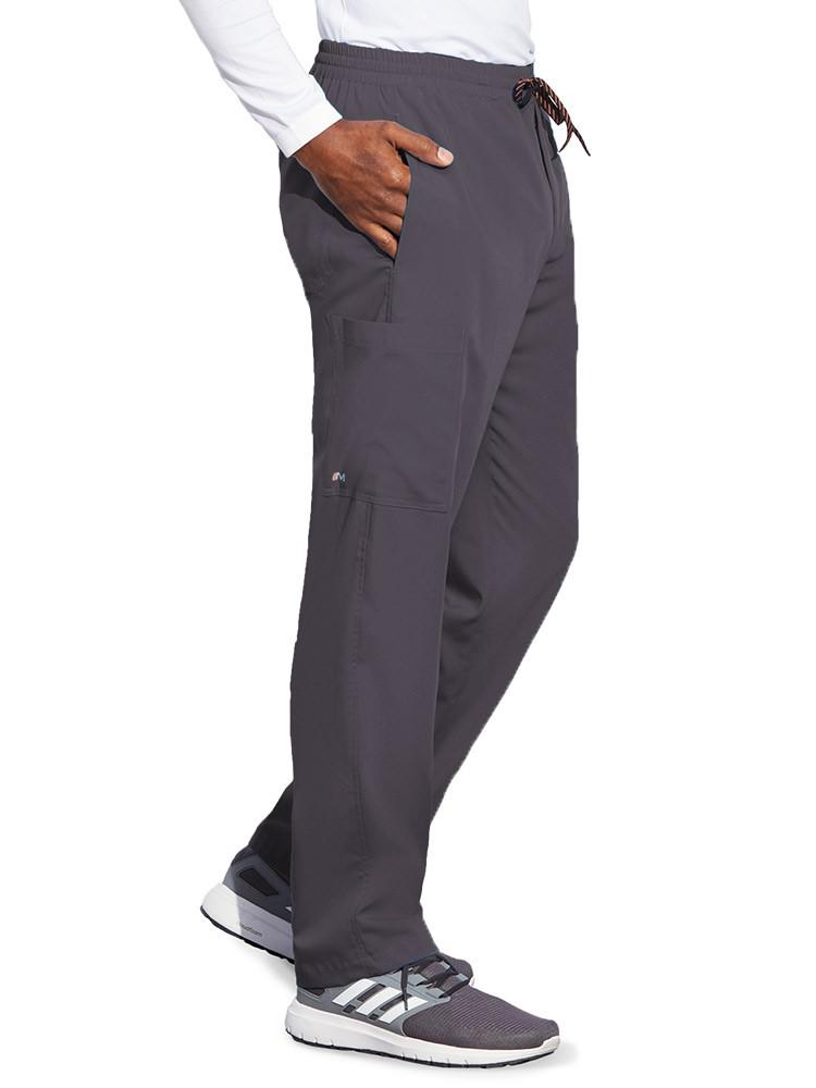 Barco Motion Men's Jake Zip Fly Cargo Scrub Pant in pewter featuring lengths in regular and short