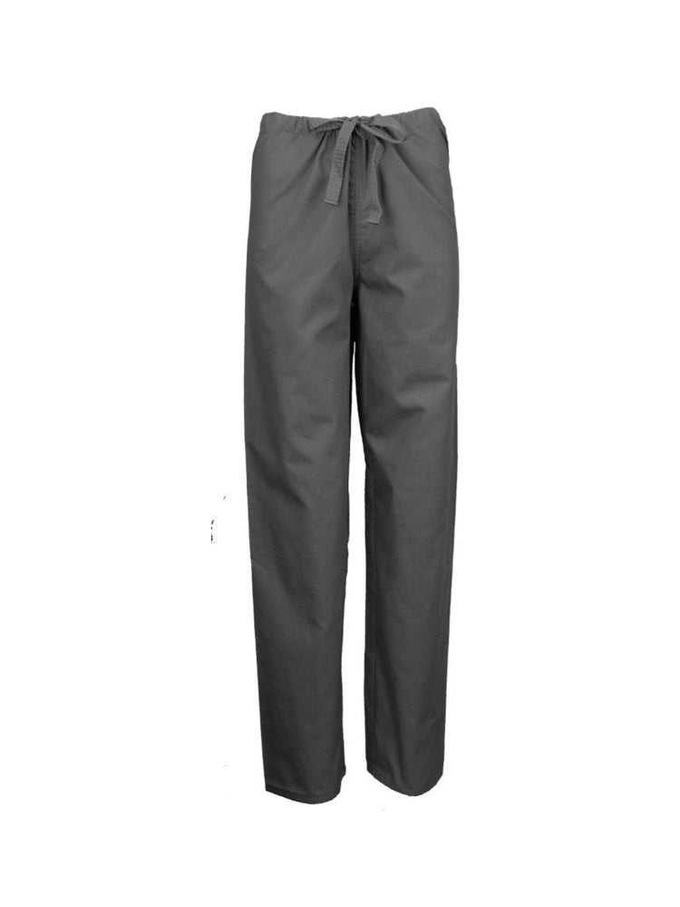 Pocketless Unisex Drawstring Cargo Scrub Pant in pewter size extra large