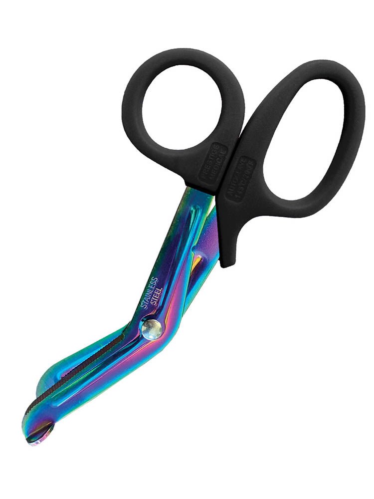 Prestige Medical 5.5" Nurse Utility Scissors in "Rainbow Black".