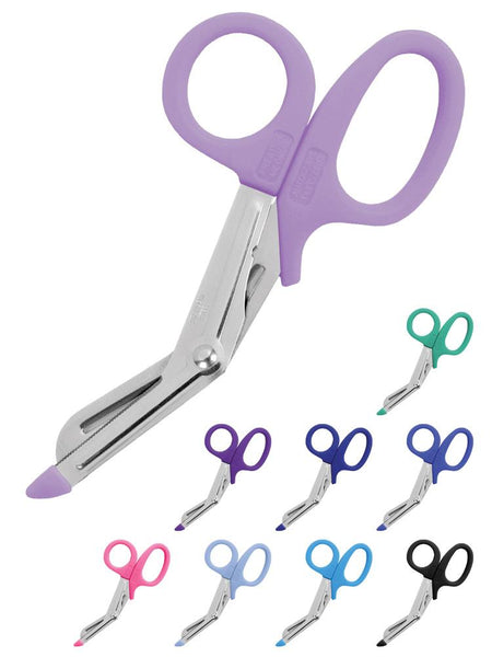 Multi-Cut Utility Scissors, 1Serrated/1 Smooth Blade, Purple 7