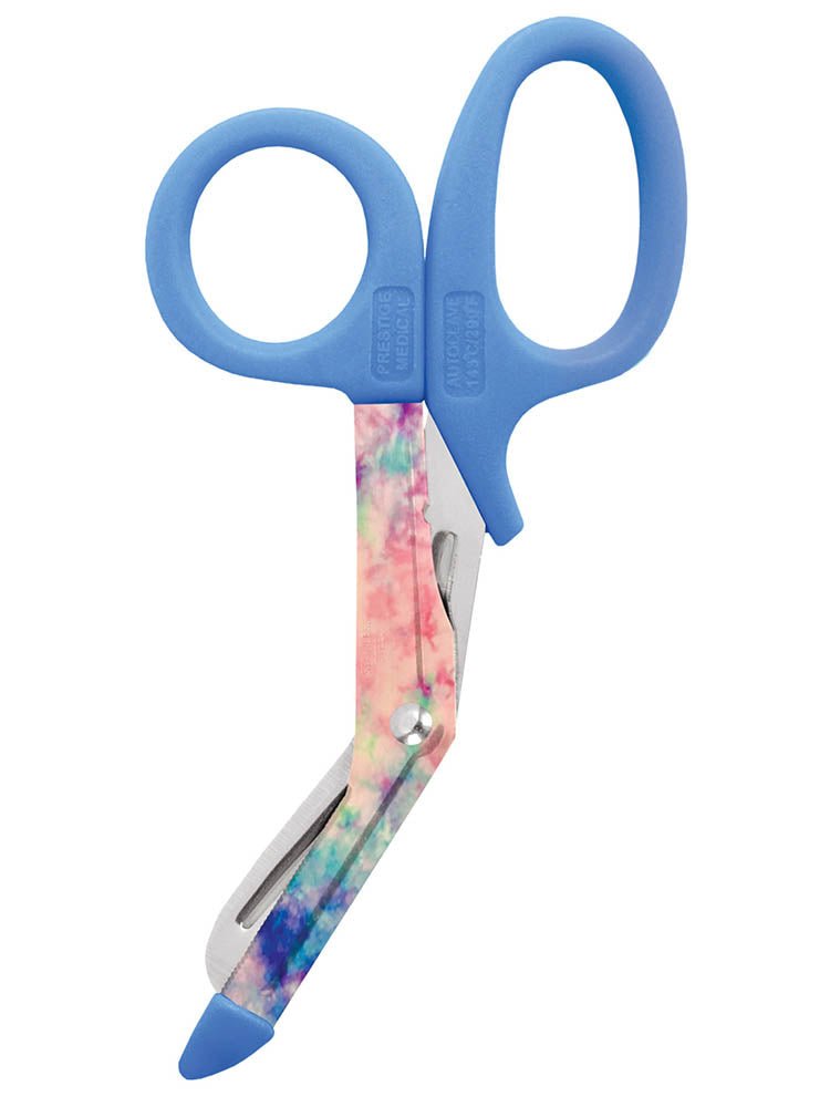 Prestige Medical 5.5" Stylemate Utility Scissors in "Tie Dye Cotton Candy Sky" print.