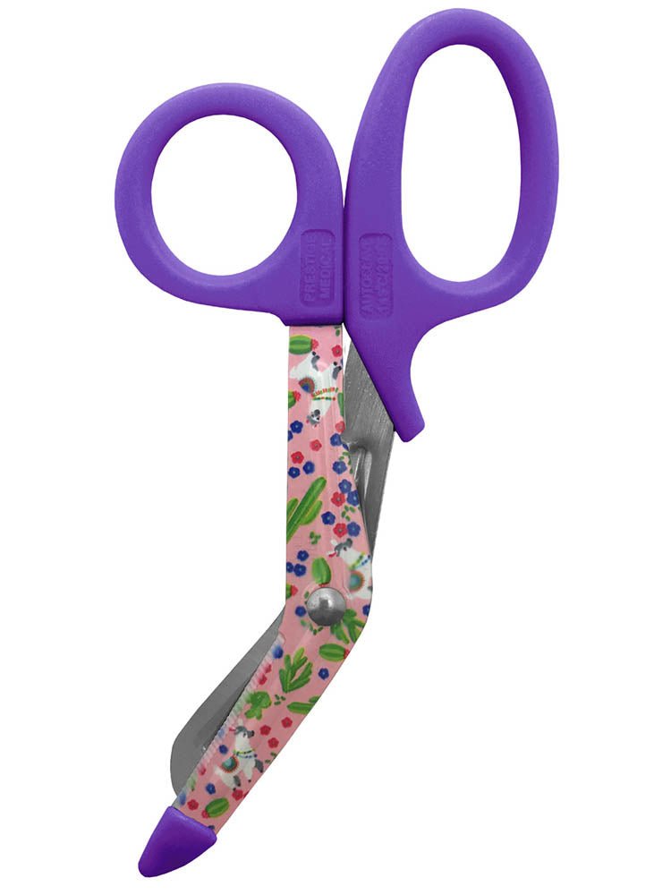 Prestige Medical 5.5" Stylemate Utility Scissors in "Llamas Pink" print.