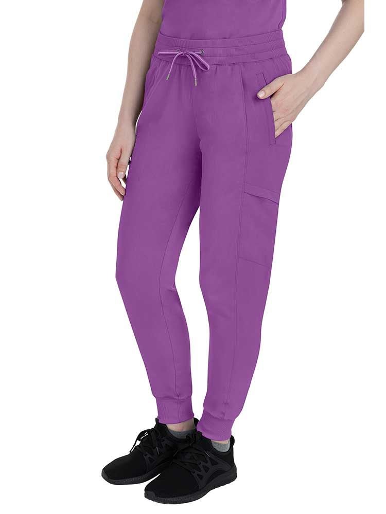 Purple Label by Healing Hands Women's Toby Jogger in Crush Berry has six pockets