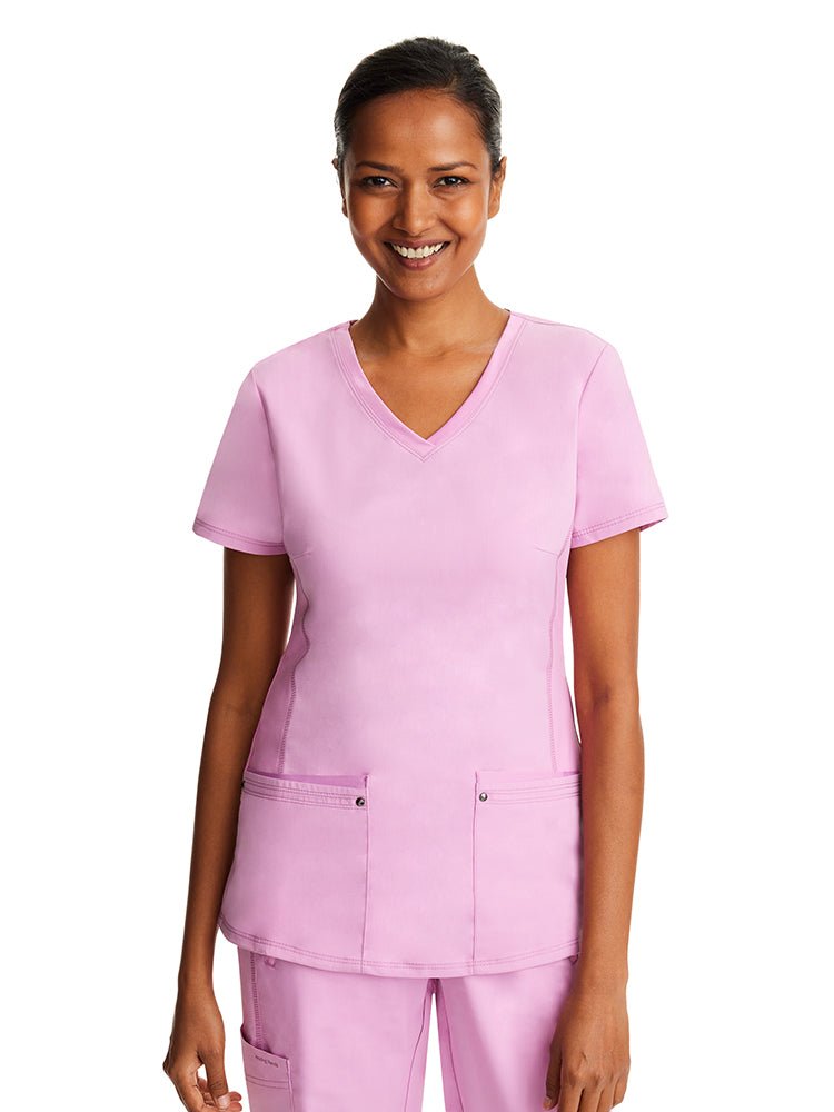 evne Morgen Recept Purple Label Women's Juliet Yoga Scrub Top | Taffy Pink – Scrub Pro Uniforms
