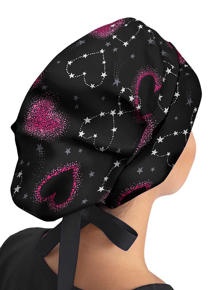 Healing Hands Bouffant Scrub Cap in Love & Beyond is washable.